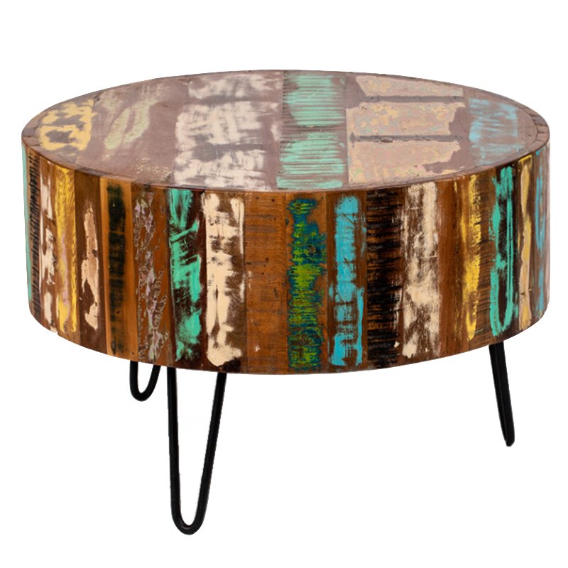 Журнальный стол Multicolored Antique Wood Circle