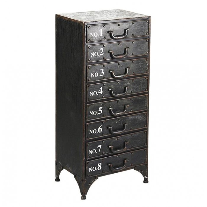 Комод Industrial Loft Rustic Iron 8 Drawer Dresser