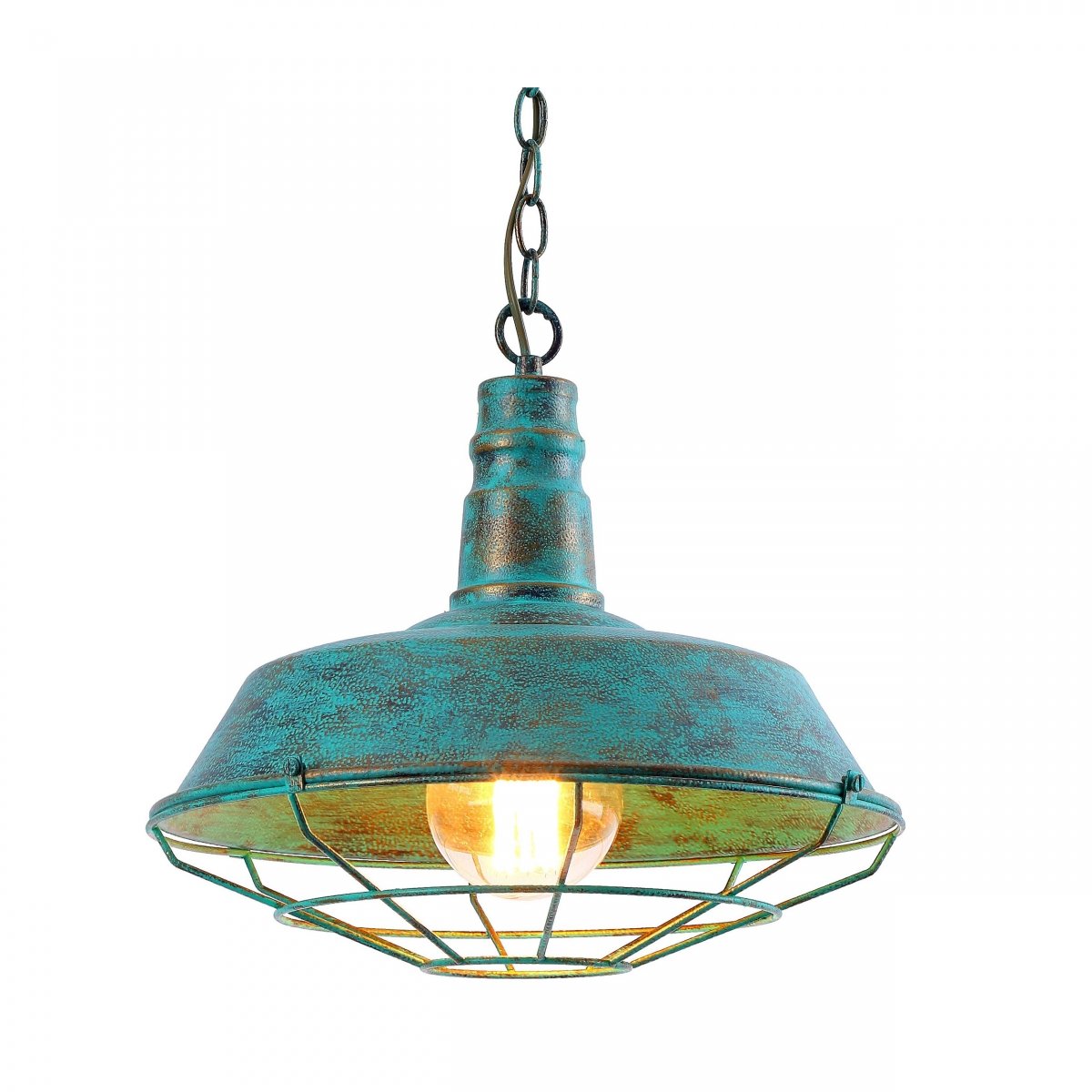 Подвесной светильник DARK CAGE PENDANT turquoise vintage I