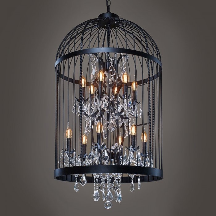 Люстра Steampunk Birdcage Chandelier 60 black