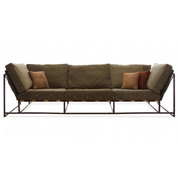 Диван Inheritance Sofa Olive Military Fabric designed by Stephen Kenn and Simon Miller