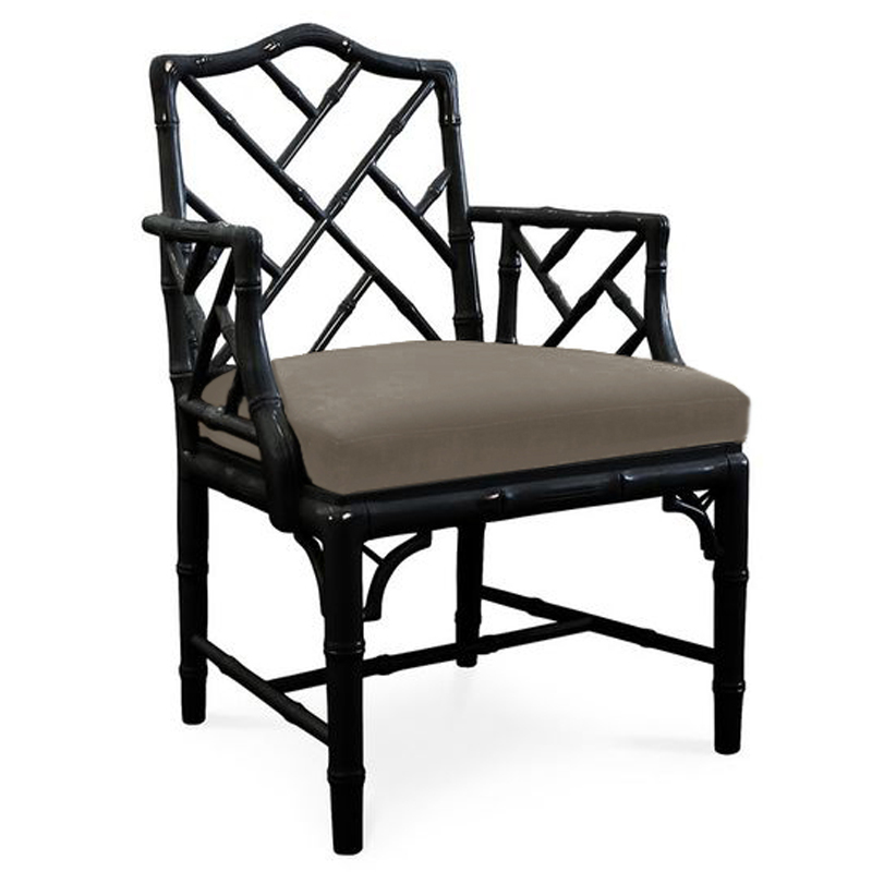 Black Chippendale Arm Chair