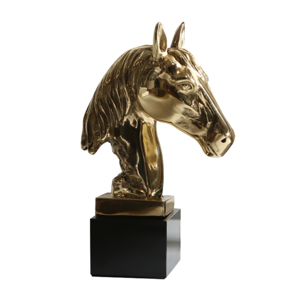 Статуэтка Голова лошади подставке мрамора
