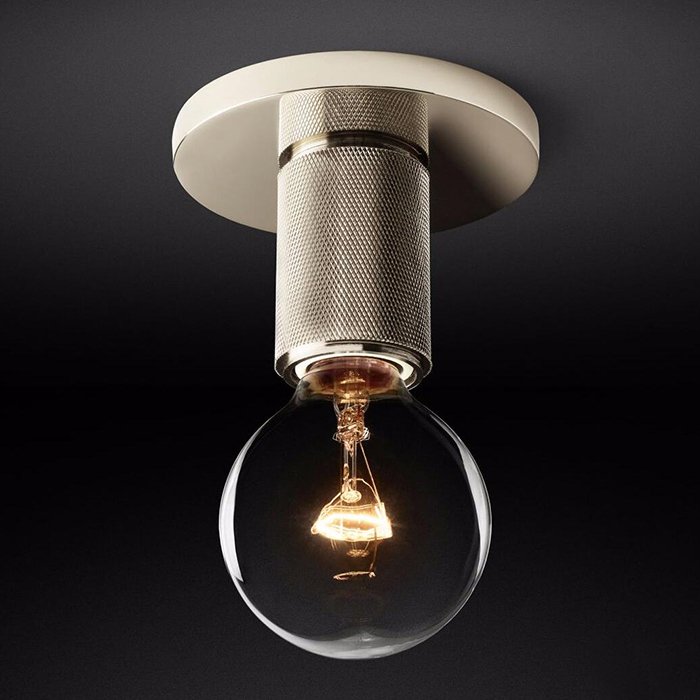 Потолочный светильник RH Utilitaire Socket Flushmount Silver