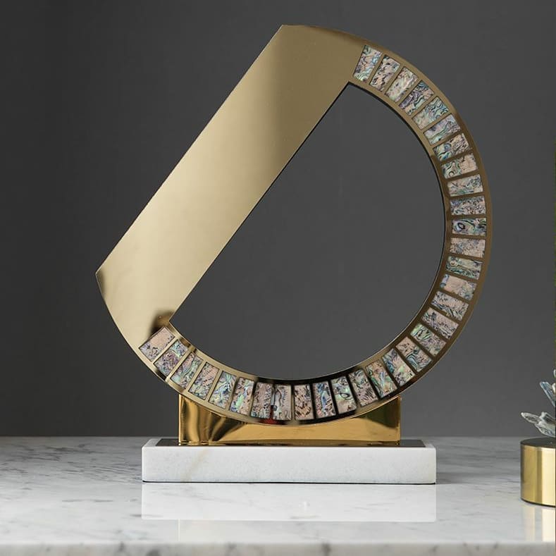 Статуэтка Перламутровая дуга в латуни на мраморной подставке M