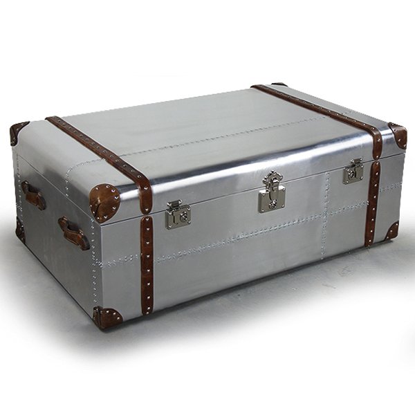 Сундук Trunks in Polished Aluminum Restoration Hardware