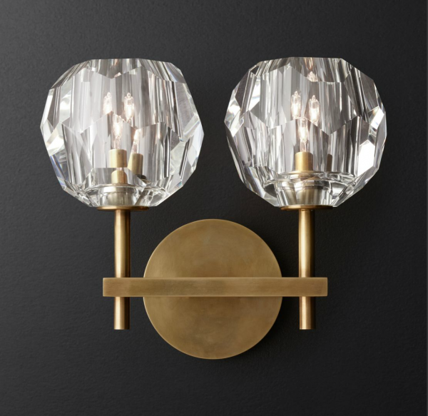 Бра Бра RH Boule de Cristal Double Sconce