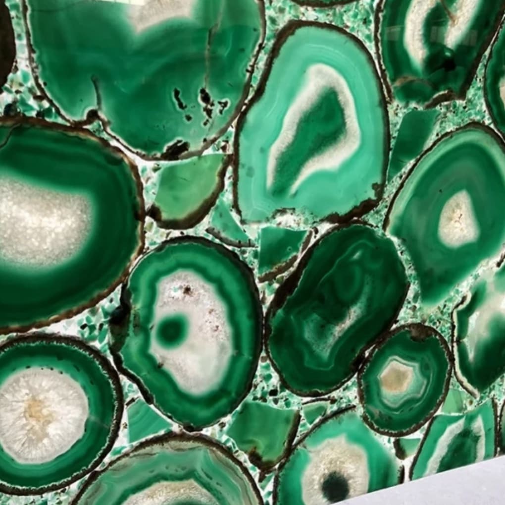 Слэб из  зеленого агата