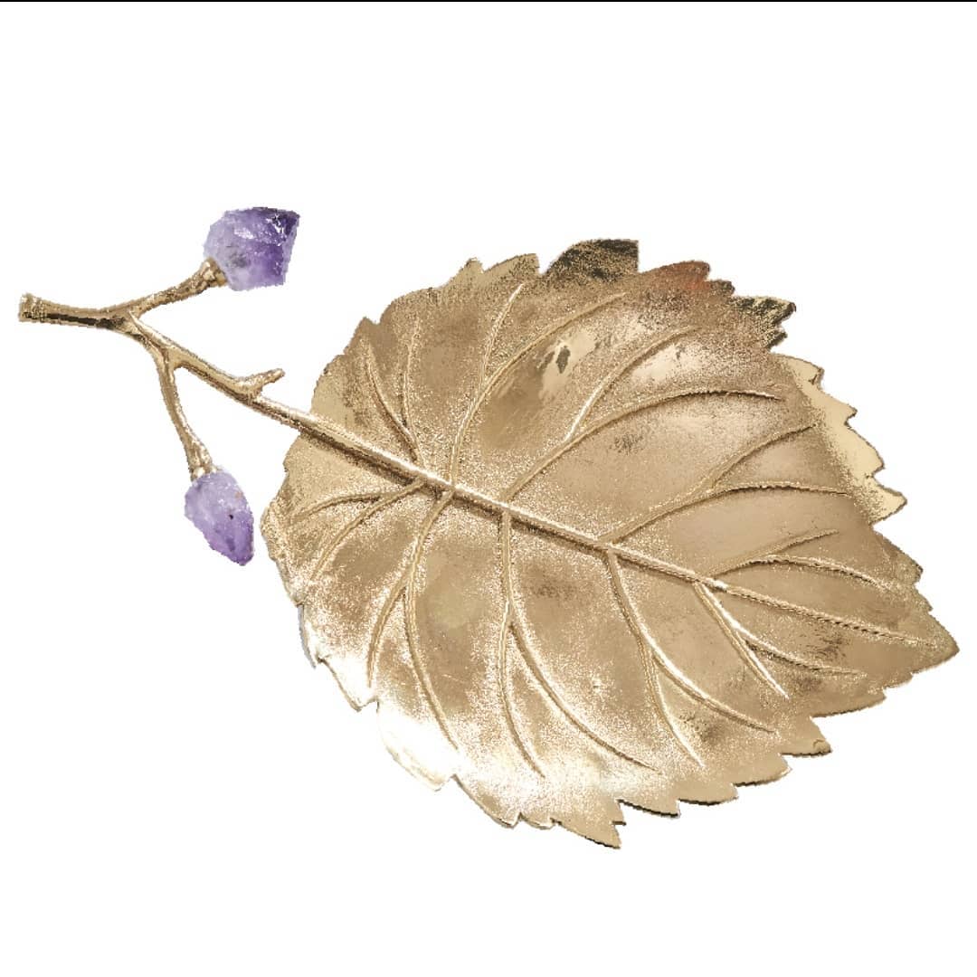 Фигурка Листик с аметистами