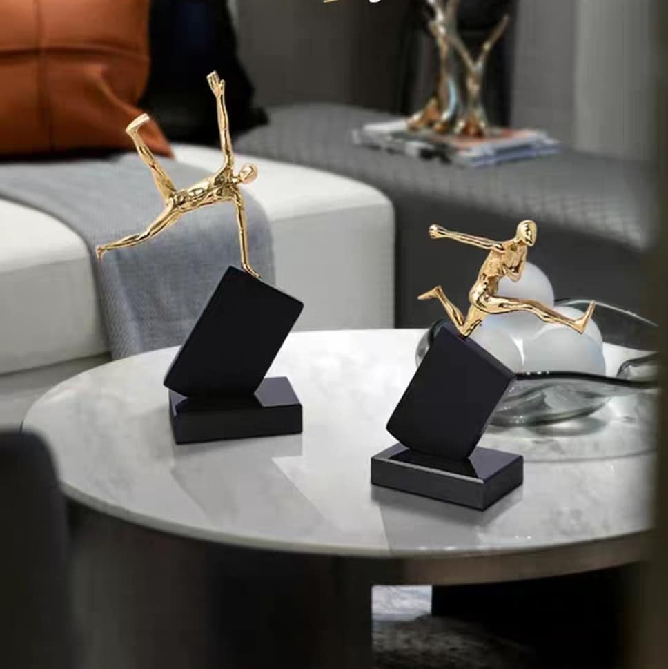 Статуэтка Равновесие гимнаста на подставке черного мрамора