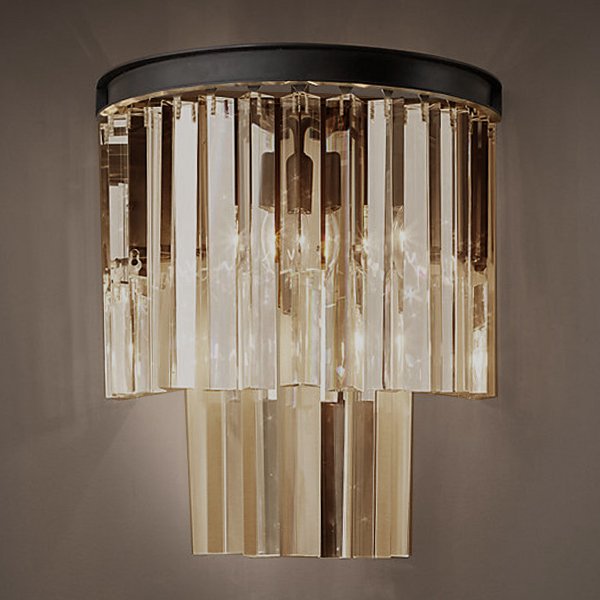 Бра 1920S Odeon Smok and Amber crystal