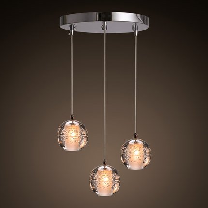 Люстра Bocci 14.3 Three Pendant Led Crystal Glass Ball 3 designed by Omer Arbel in 2005