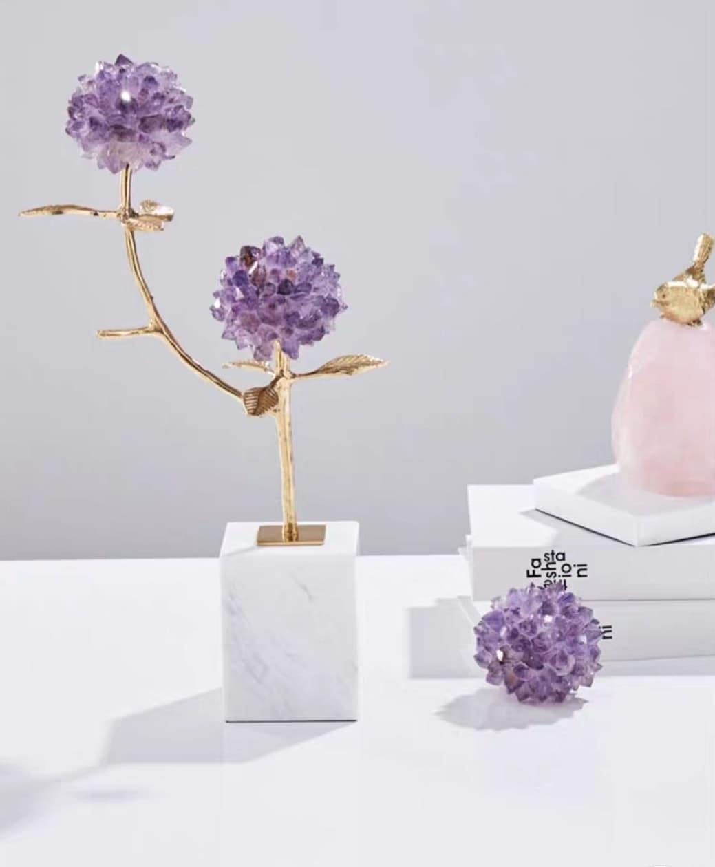 Статуэтка Double amethyst flower 