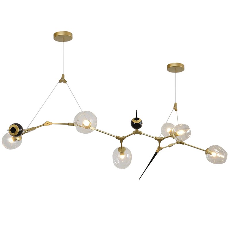 Люстра Сrumpled Glass Bubble thorns line 6 плафонов
