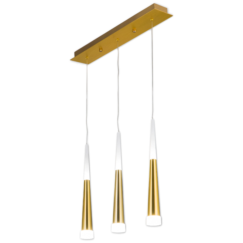 Люстра Vibia Slim Jordi Vilardell Gold 3 подвеса designed by Jordi Vilardell