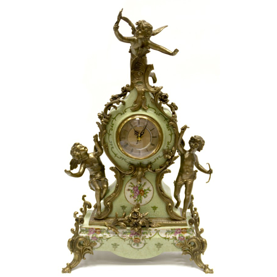 Часы Three Angels & Floral Ornament