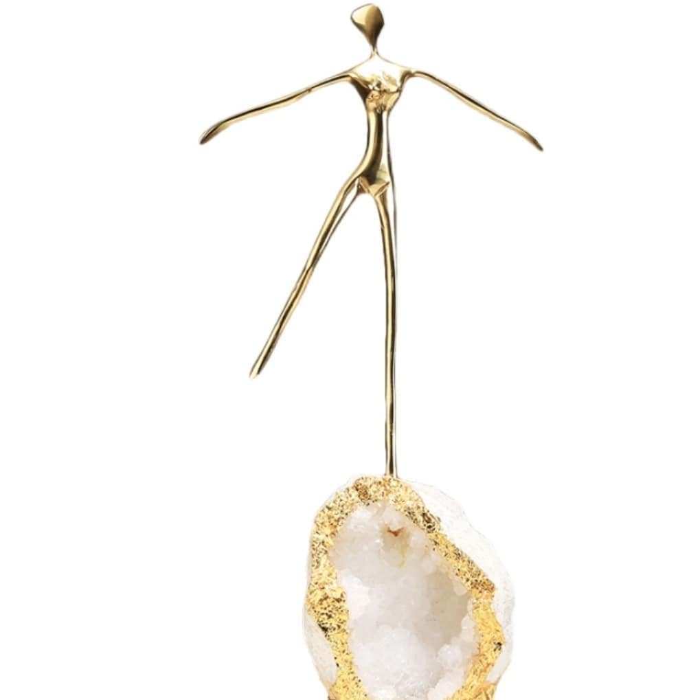 Статуэтка Человечки на подставке из кварца