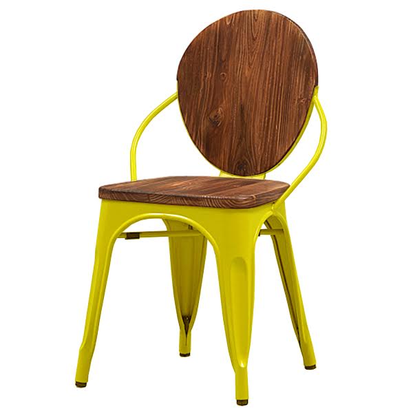 Стул Tolix chair Wooden Yellow designed by Xavier Pauchard