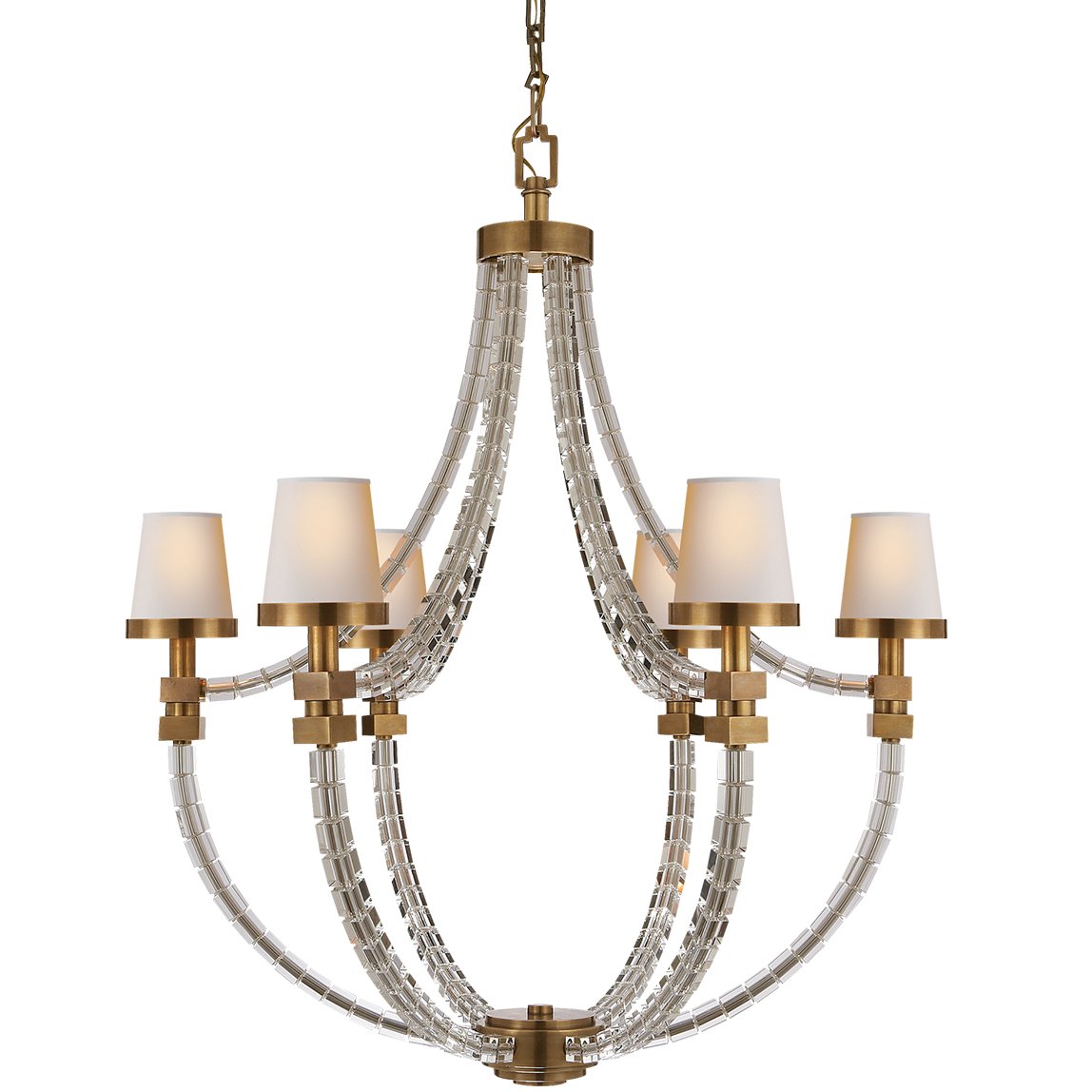 Люстра Crystal Cube Basket Chandelier Visual Comfort