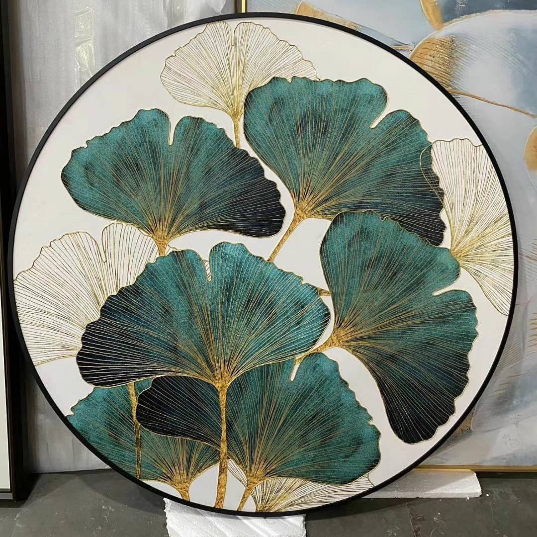 Панно в стиле шинуазри  листок Гинко Билоба Monsterior