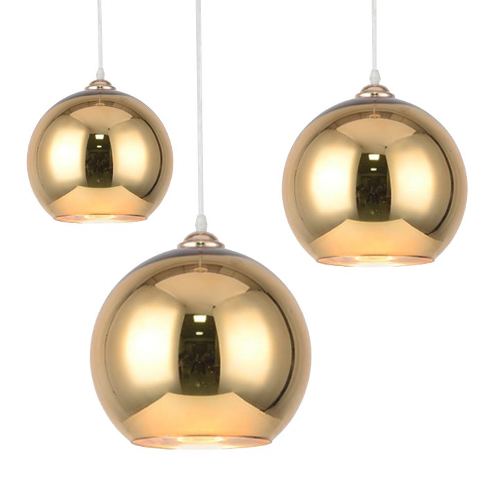 Подвесной светильник GOLD mirror shade modern pendant  designed by Tom Dixon