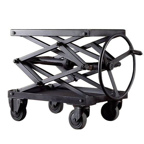 Industrial Scissor Lift Table Iron Restoration Hardware