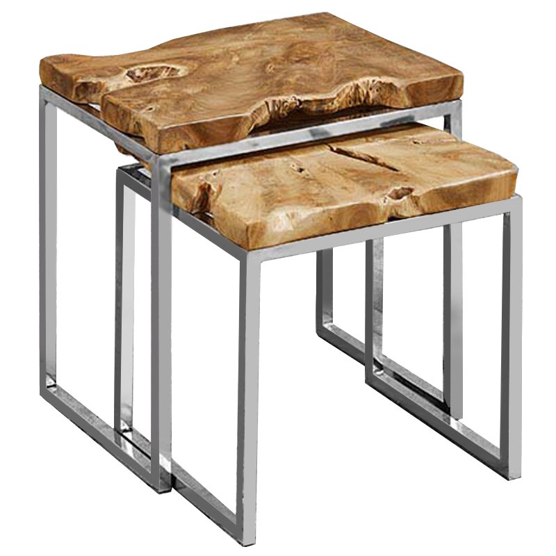 Набор из 2-х приставных столов Wavy Acacia