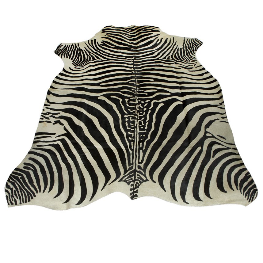 Натуральная коровья шкура под зебру