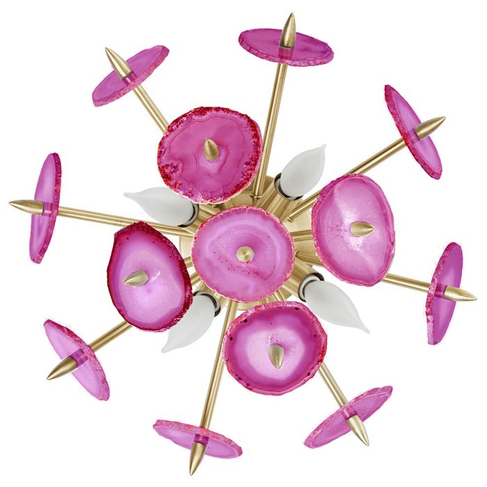 Бра Emporium Pink Agate Burst Sconce Brass