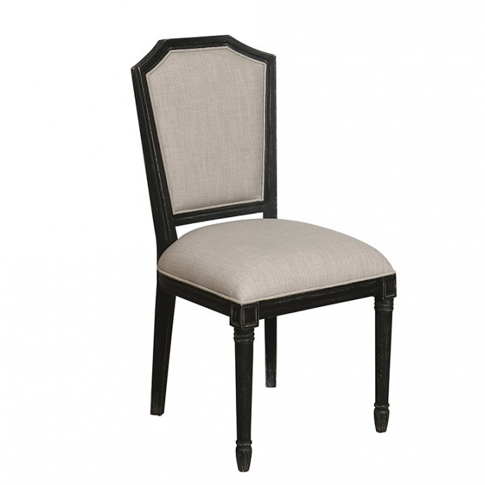 Стул CHAISE NOIRE EN TISSU ET HEVEA BRUGES