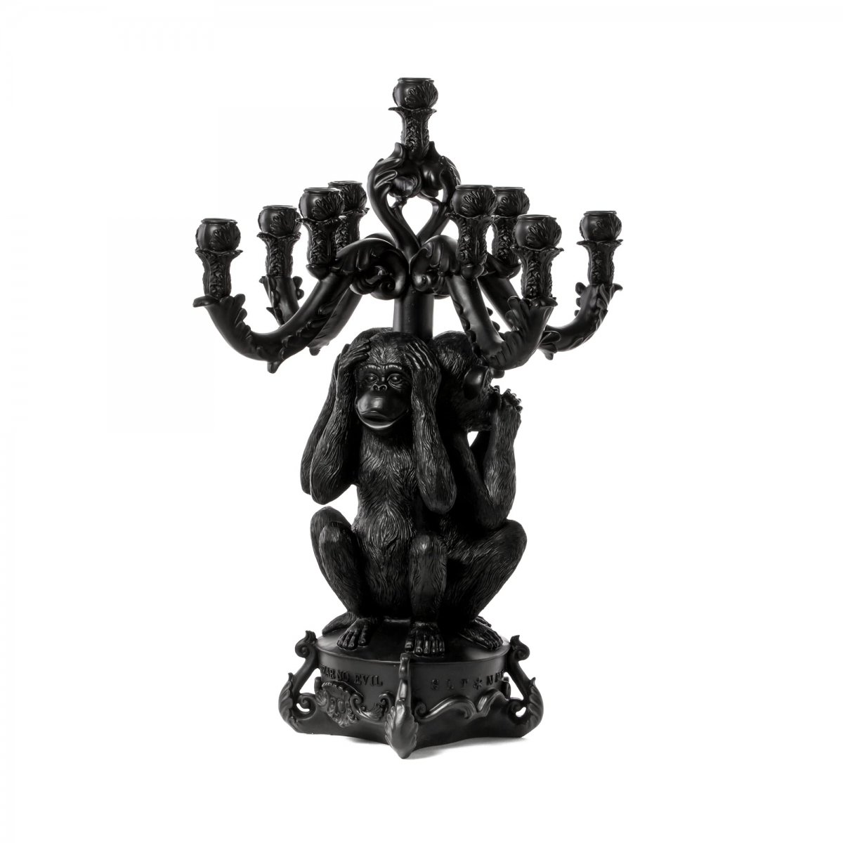 Подсвечник Seletti Giant Burlesque 3 Monkeys Black