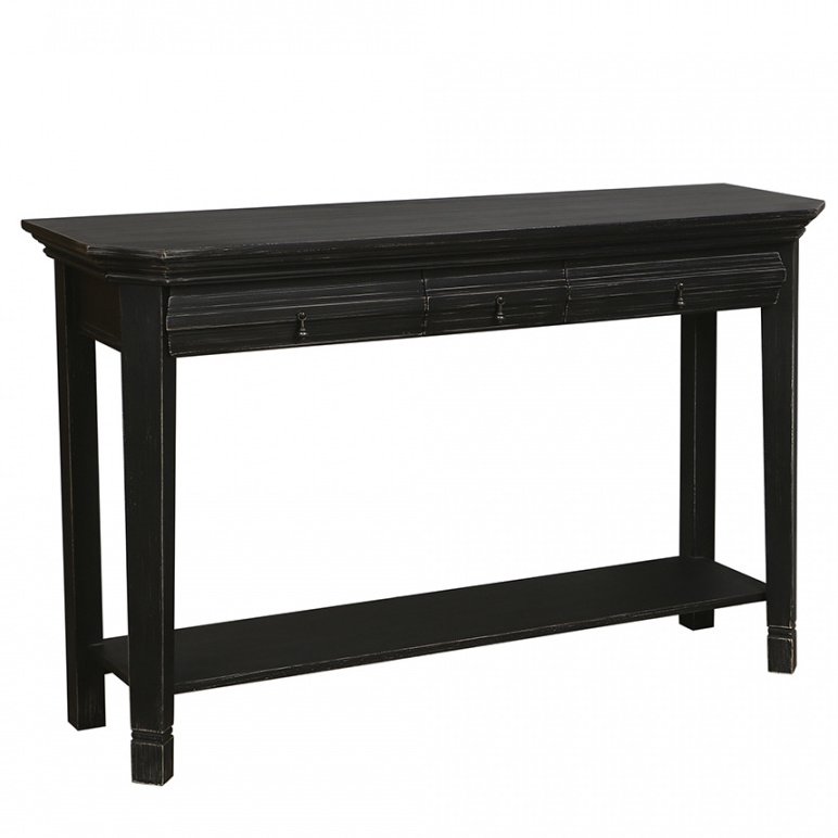 CONSOLE NOIRE 3 TIROIRS BRUGES A398