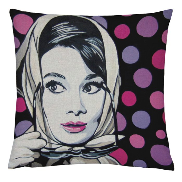 Декоративная подушка Oдри Xепберн