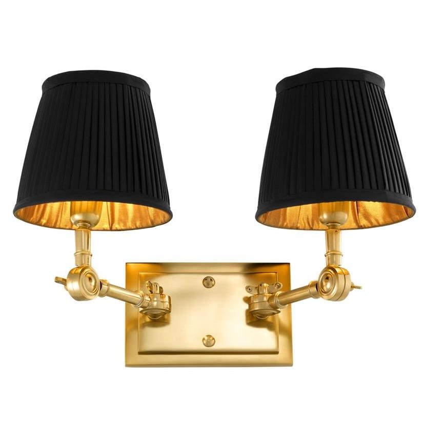 Бра Wall Lamp Wentworth Double Gold+Black