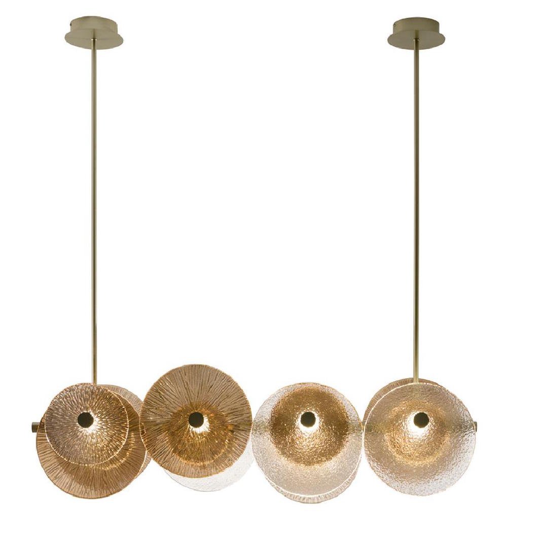 Люстра Chandelier Made in Champagne Decorative Glass Bronzed or Smoked