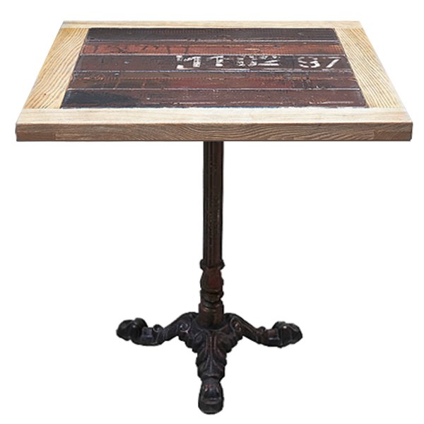 Стол для ресторана Cast iron and Larch restaurant table square