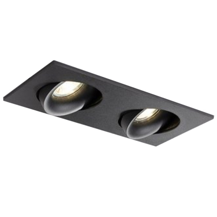 Встраиваемый двойной спот TIMA c поворотом Черный