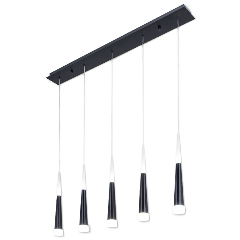 Люстра Vibia Slim Jordi Vilardell Black 5 подвесов designed by Jordi Vilardell