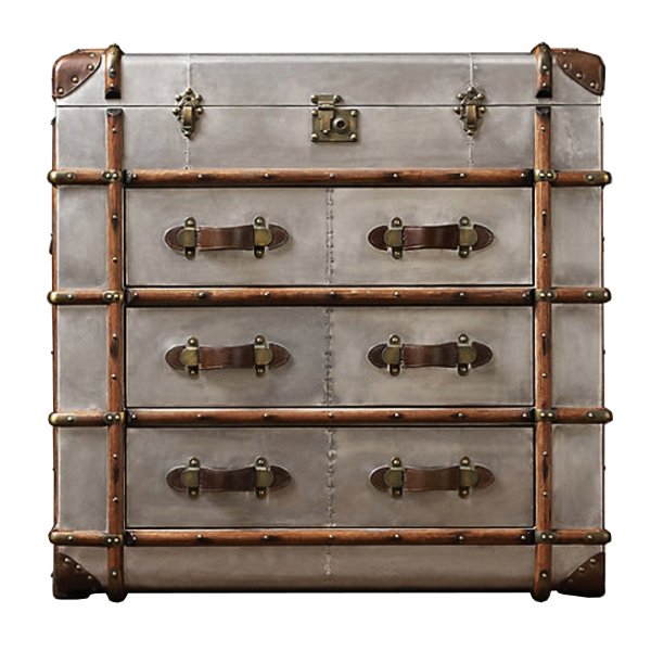 RH Richards Polished Aluminum Trunks Chest
