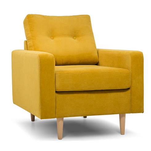 Кресло Alcott SVEN Armchair желтый велюр