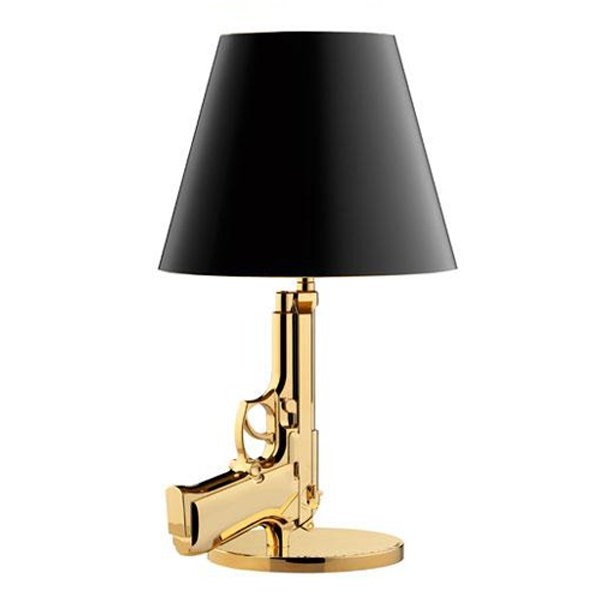 Настольная лампа Flos Guns Bedside Gold designed by Philippe Starck