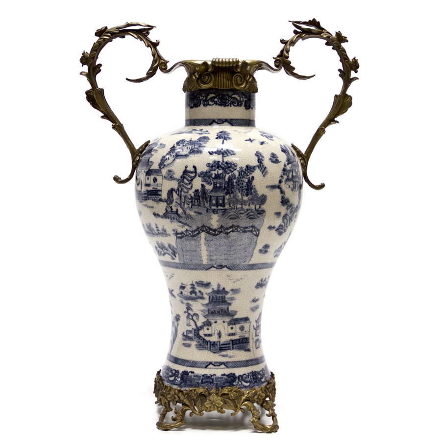 Ваза Blue and Bronze Village