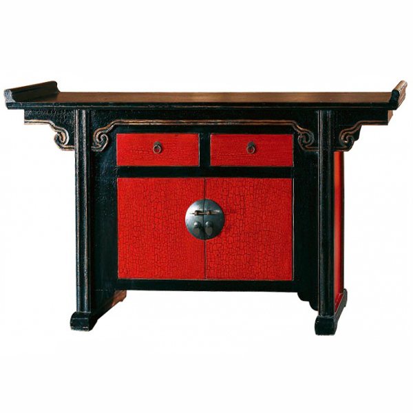 Китайский комод Red-black chest