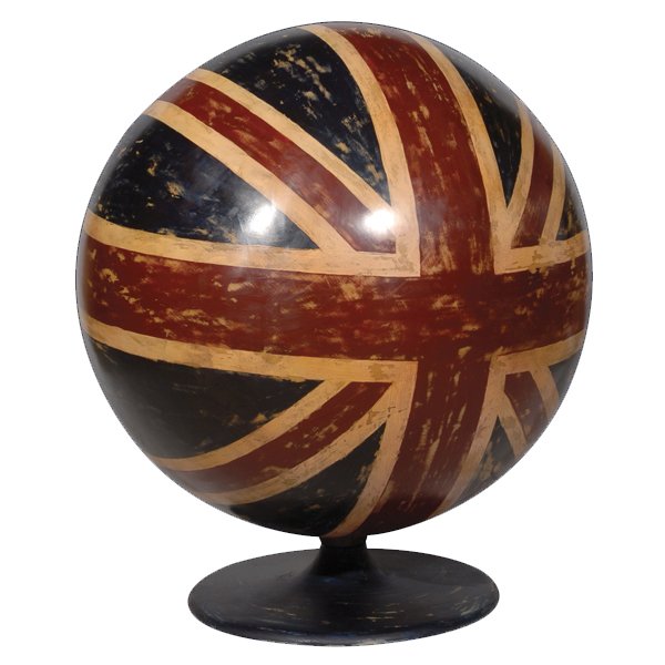 Кресло шар Pod Chair Union Jack & Brown Leather designed by Martin Waller