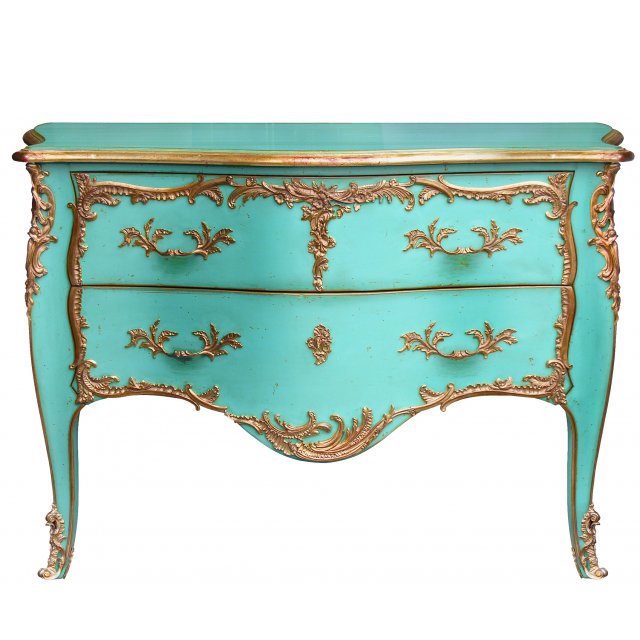 Комод L.XV CHEST OF DRAWERS IN THE STYLE OF B.V.R Turquoise