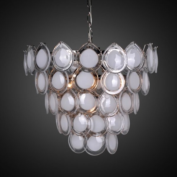 Люстра Vistosi glass disc chandelier in 1960