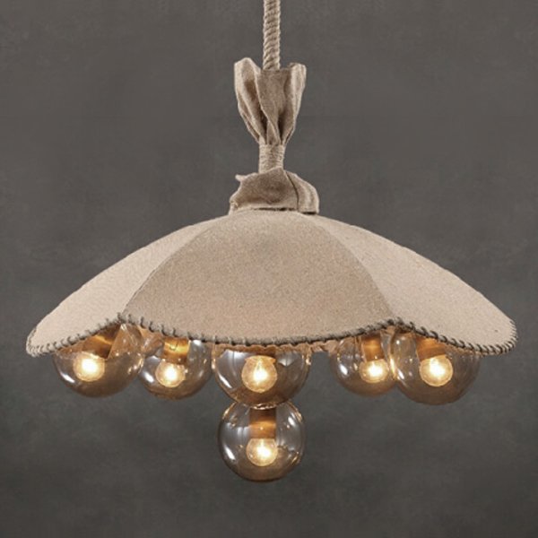 Подвесной светильник Loft Pendant Lamp Glass & Linen Bouquet