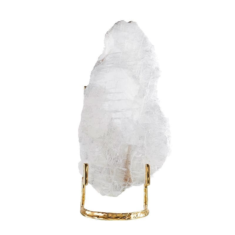 Статуэтка Кварц вертикальный на подставке из латуни