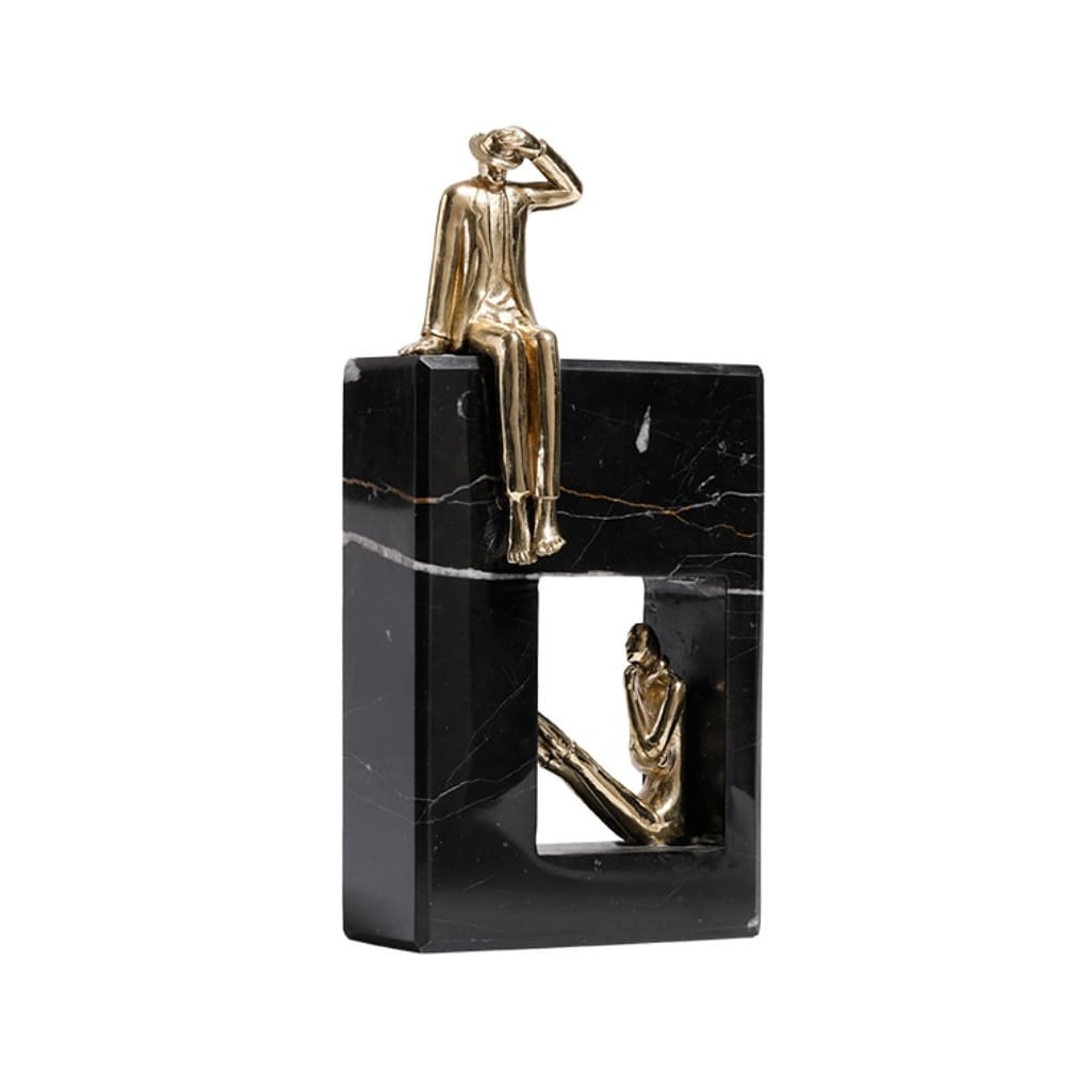 Статуэтка Человечки в черном мраморе