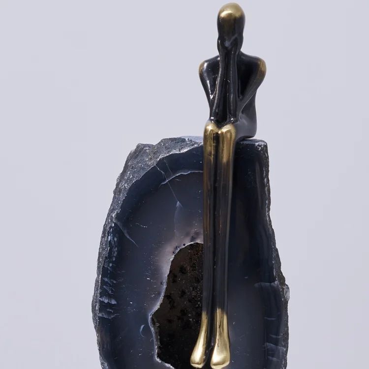 Фигурки Человечки на жеодах отборного агата